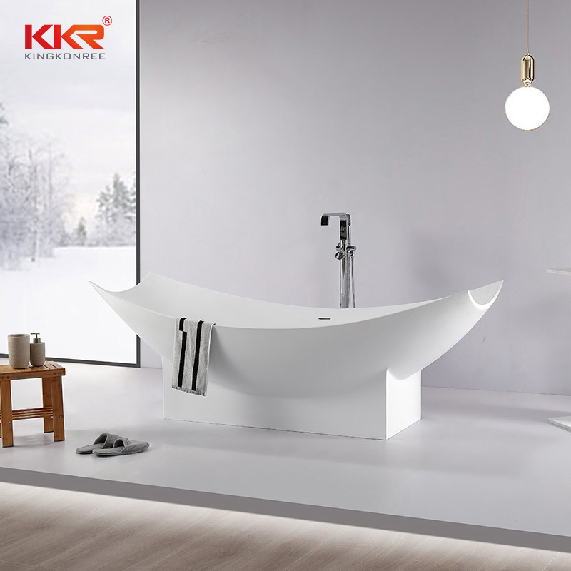 Hammock freestanding bathtub stone solid bathroom bathtub for hotel hammock used bathtub white color unique design