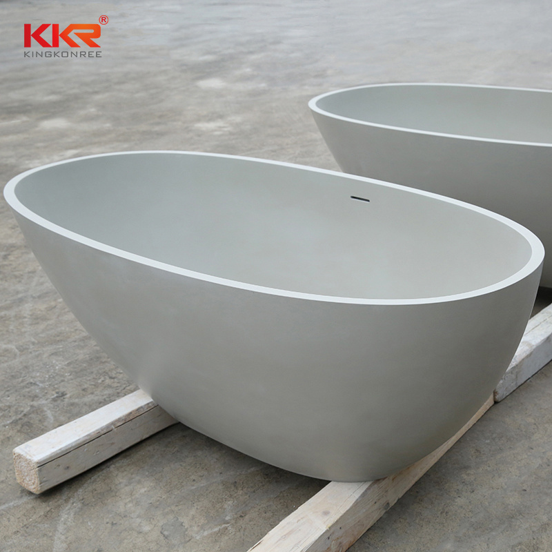 KKR Unique wholesale Large Normal Bathtub Artificial Stone Solid Surface Soaking Hammock Bathtub