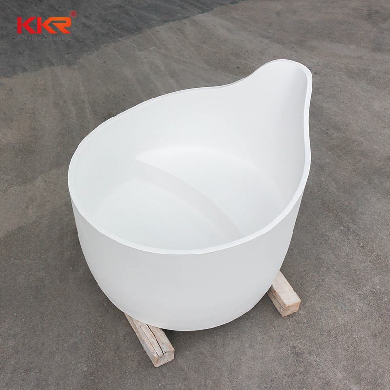 Special design solid surface bathtub artificial stone romantic style freestanding bathtub wholesale