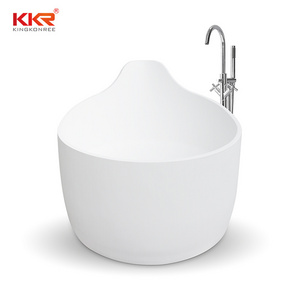 Special design solid surface bathtub artificial stone romantic style freestanding bathtub wholesale