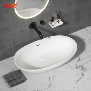 Bathroom Vessel Sink Hand Wash Basin Hot Sale Gold Oval Countertop Ceramic Black Red White Light Stone OEM Item Surface Packing