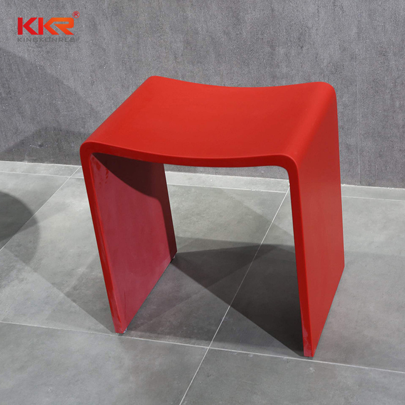 KKR factory 20 years solid surface stool for bathroom shower chair high end shower bench