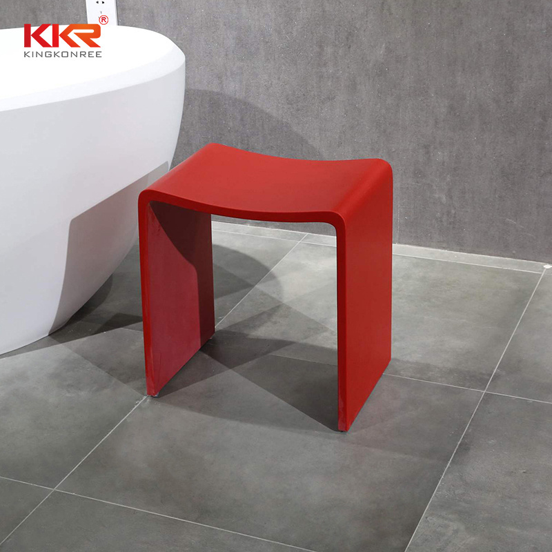 KKR factory 20 years solid surface stool for bathroom shower chair high end shower bench