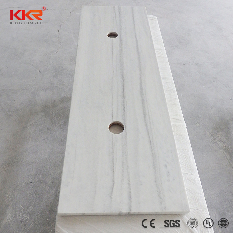 Prefab Synthetic Stone Solid Surface Quartz Stone Kitchen Countertops Vanity Top Solid Surface