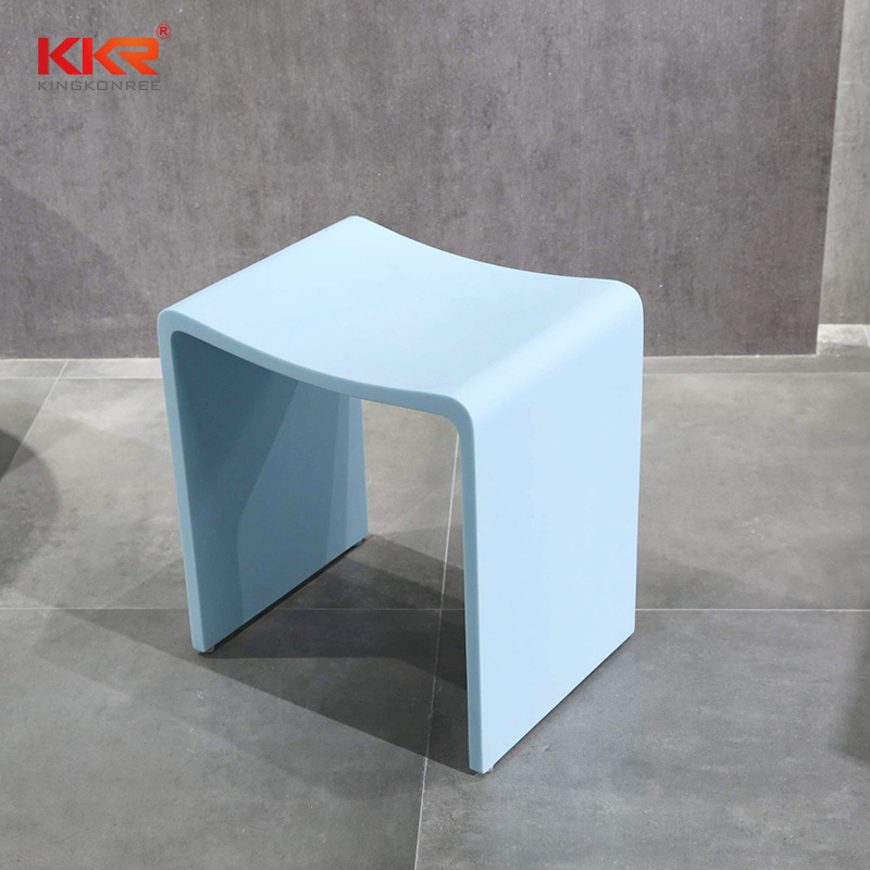 KKR factory 20 years solid surface stool for bathroom shower chair high end shower bench