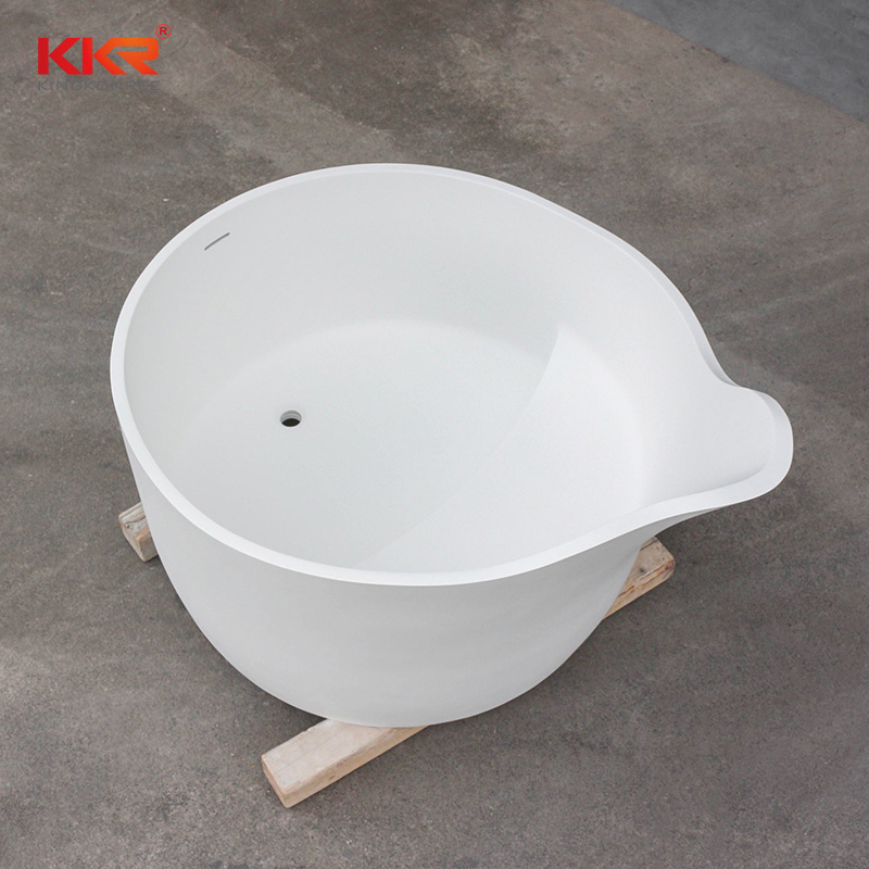 Special design solid surface bathtub artificial stone romantic style freestanding bathtub wholesale