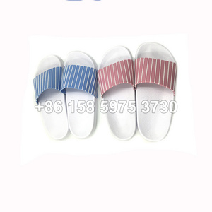 New design comfortable EVA sole slipper PVC surface flip flop straps for shoes making slipper upper