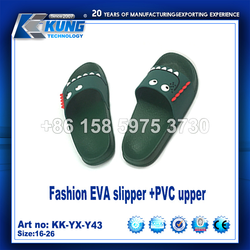 New design comfortable EVA sole slipper PVC surface flip flop straps for shoes making slipper upper