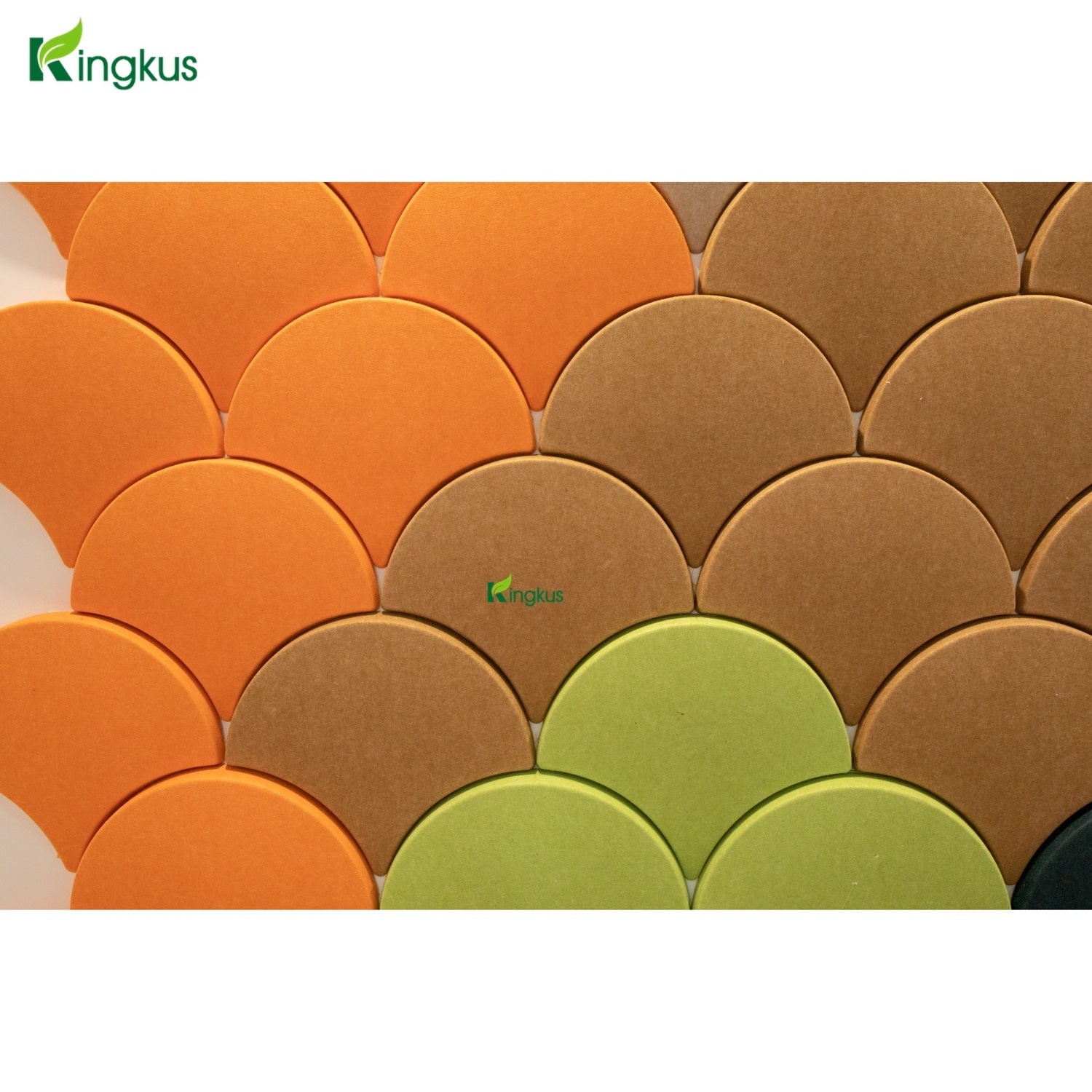 Ginkgo 2021 Art Acoustic Panel Absorber Board 3d Wall Felt Soundproof Office Decorative fiber acoustic panels