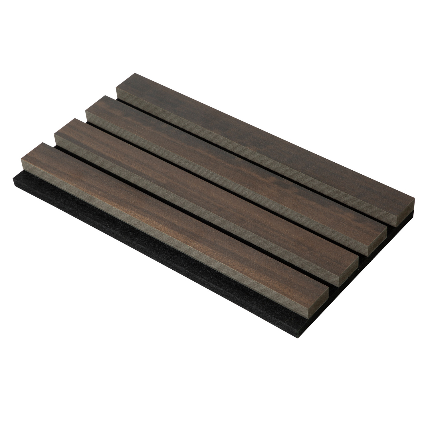 Decorative Slat Wooden Wall Panels With Acoustic PET Sound Proofing Panel