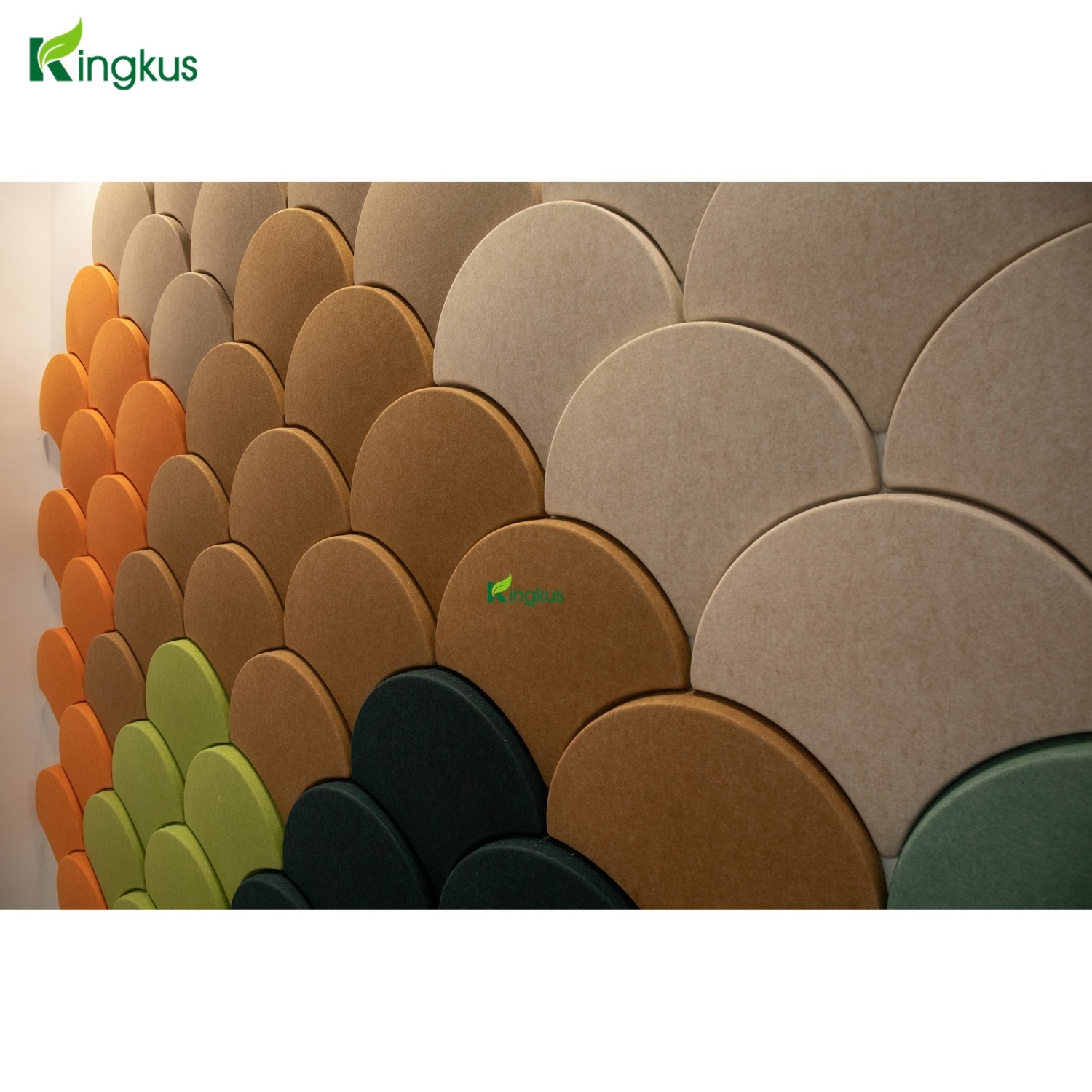 Ginkgo 2021 Art Acoustic Panel Absorber Board 3d Wall Felt Soundproof Office Decorative fiber acoustic panels