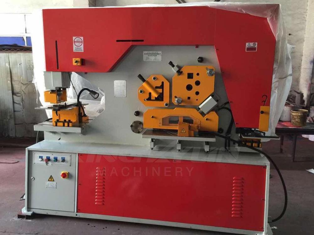 KK-90 90 tons pressure ironworker sheet metal bending machine construction steel round bar square bar cut punch machine