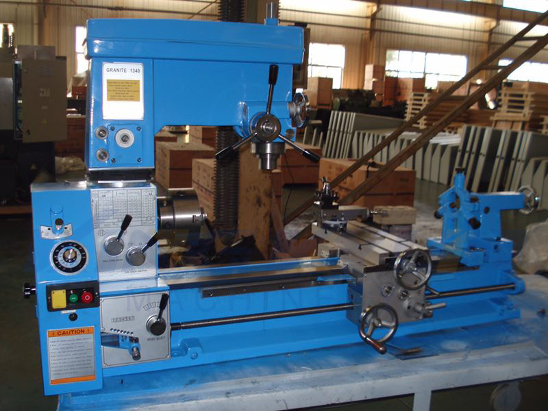 G1340 variable speed lathe mill combo 3 in 1 lathe mill combo machine metal lathe small Granite 1340