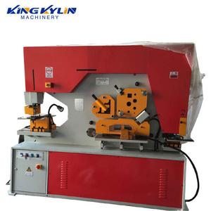 KK-90 90 tons pressure ironworker sheet metal bending machine construction steel round bar square bar cut punch machine