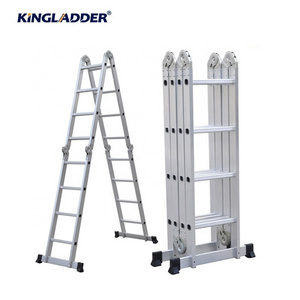 Kingladder KT404 New Aluminum Ladder with Hinge, Aluminum Ladder Working Platform with CE/EN131