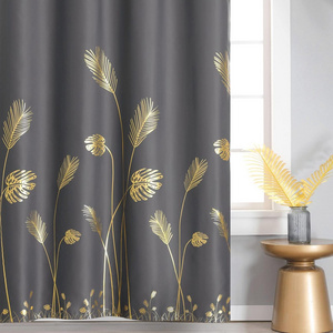 2024 printed hot gold living room curtain fabric good sold in Mexico