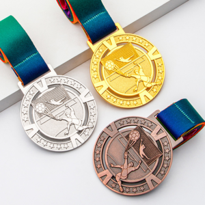 Custom Medal 3D Gold Silver Copper  Marathon Award Medals Sport With Ribbon