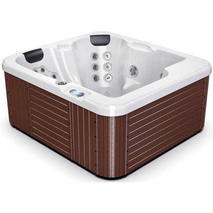 Factory Hot Selling Outdoor Double Hot massage bathtub Walk-In Wood Enclosure Vortex Ozone Tub