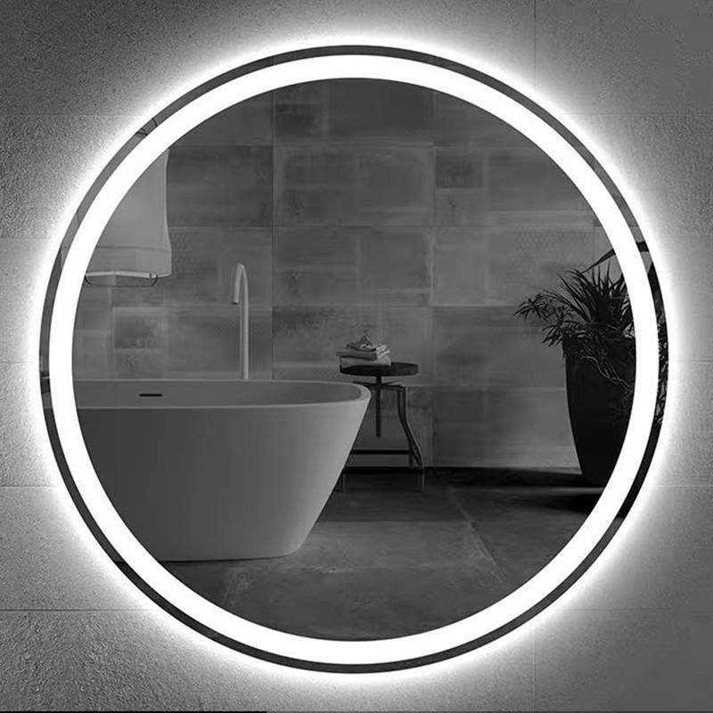 Round battery operated bathroom mirror oval illuminated bathroom mirror bathroom mirror with light behind