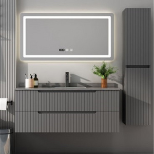 Factory wholesale used floating vanity craigslist Modern black waterproof bathroom vanity cabinets