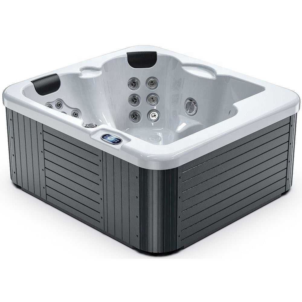 Factory Hot Selling Outdoor Double Hot massage bathtub Walk-In Wood Enclosure Vortex Ozone Tub