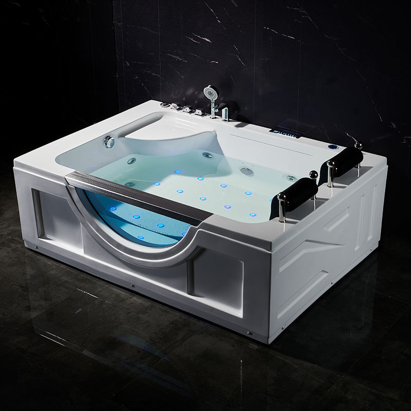 Factory Sell Luxury Freestanding Whirlpool Bath Tub Bubble Soaking 2 Person Hot Tub Custom Massage Bathtub With Spa