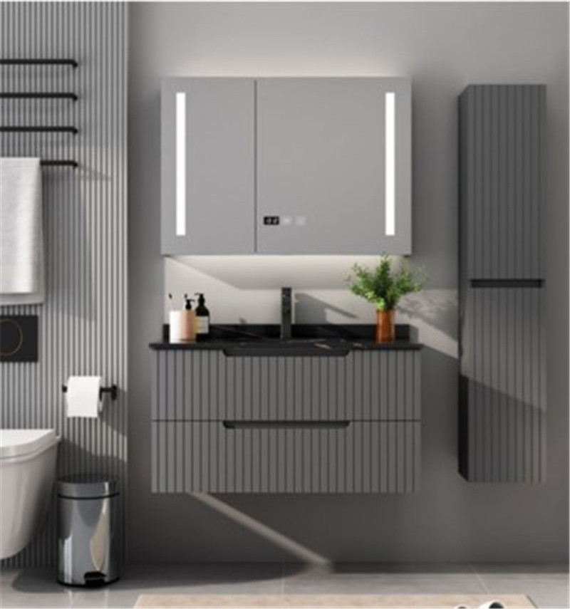 Factory wholesale used floating vanity craigslist Modern black waterproof bathroom vanity cabinets