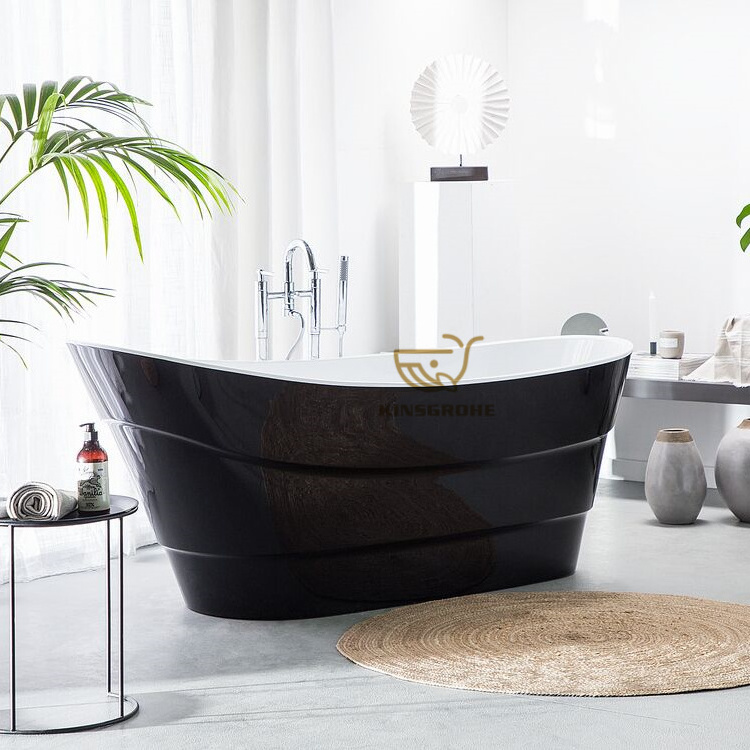 Modern Corner Solid Surface Boat Shaped Bathtub Unique Soaking Bathtub Marble Bathroom Tub