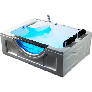 Factory Sell Luxury Freestanding Whirlpool Bath Tub Bubble Soaking 2 Person Hot Tub Custom Massage Bathtub With Spa