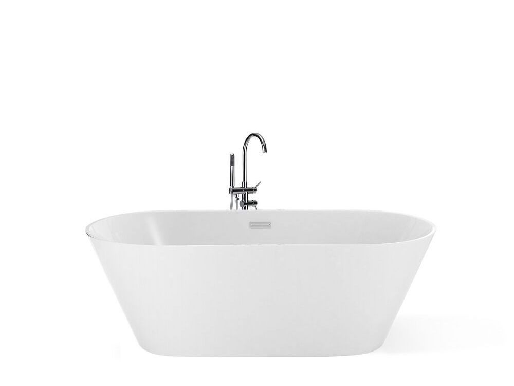 1700mm Hotel Bathroom Customized Solid Surface Adult White Acrylic Bathtub For Sale