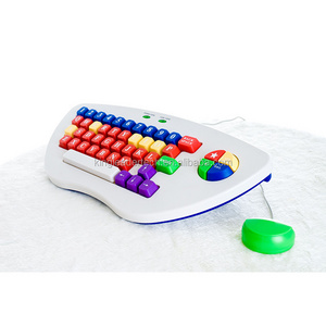 Spill-proof and washable children learning computer color keyboard