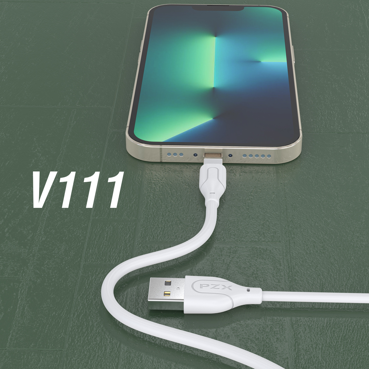 PZX V110/V111/V112 Factory Wholesale Micro Usb Cable Custom Logo Tpe Material 1m Durable Fast Charging Cord 2.1a Micro Usb Cable