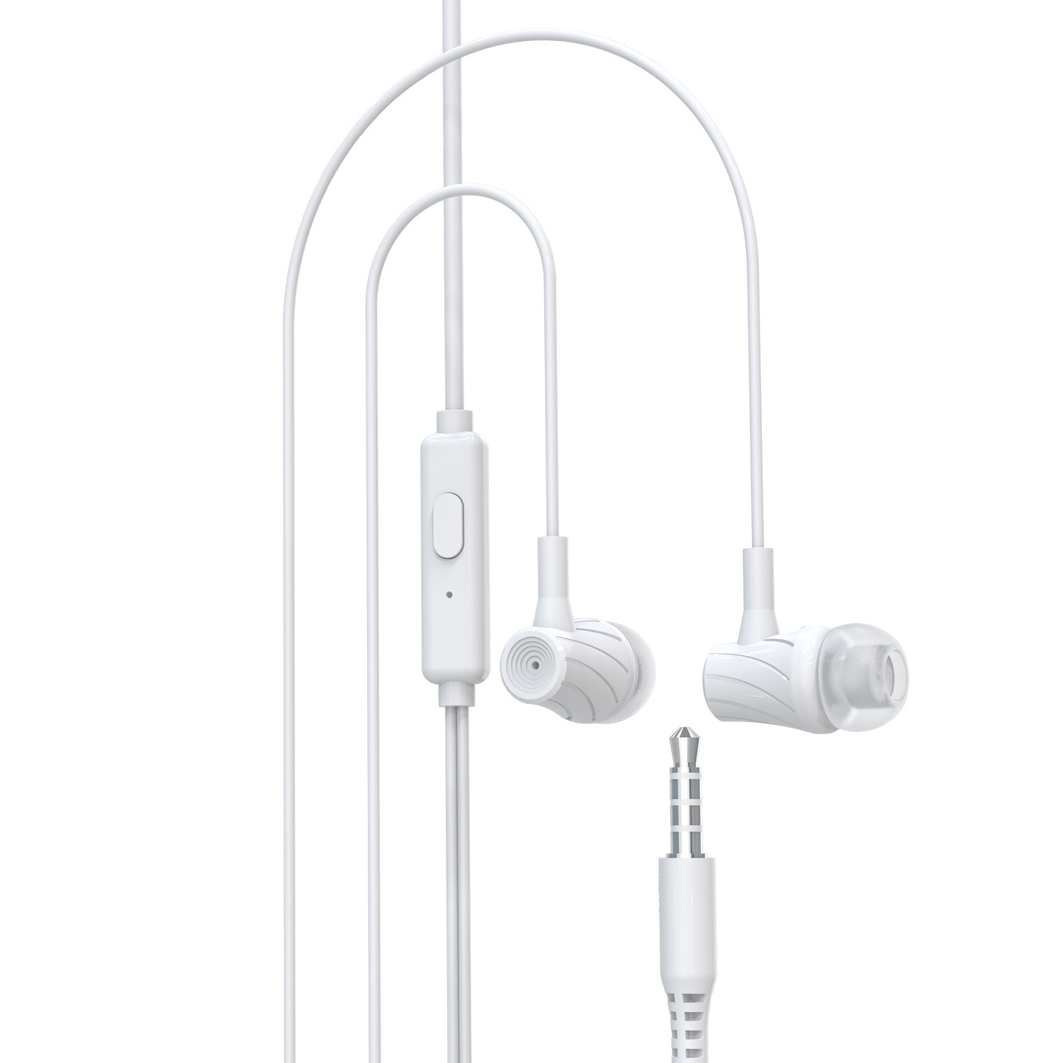 PZX 1550 3.5mm In-ear wire headphone earphone control high-end stereo earphones white handfree headphone for phone gaming