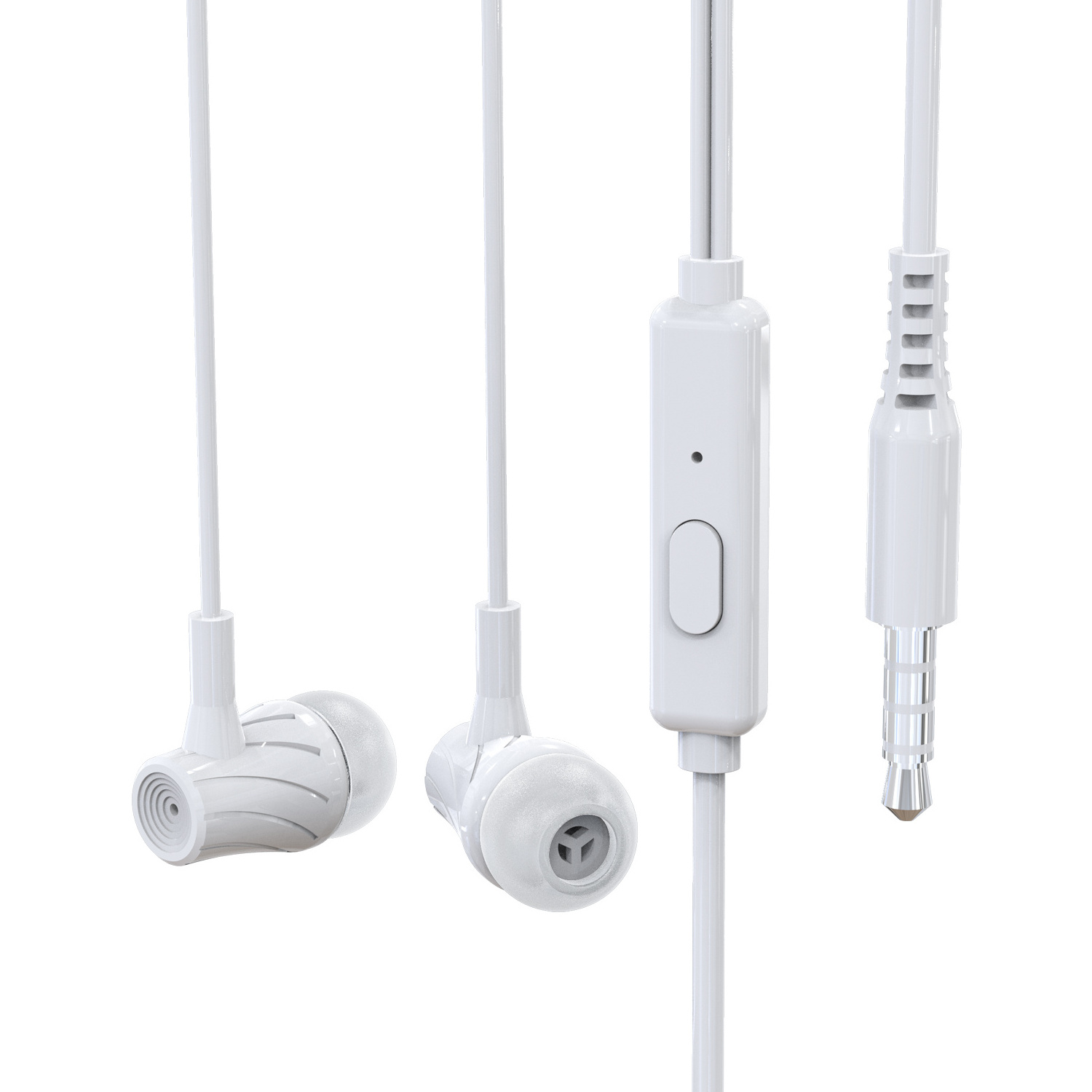 PZX 1550 3.5mm In-ear wire headphone earphone control high-end stereo earphones white handfree headphone for phone gaming