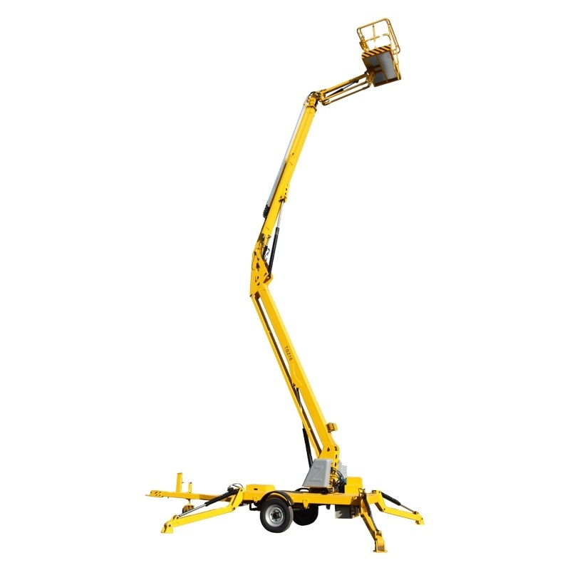 Qiyun  Factory Supplier Hydraulic Towable Trailer Boom Man Lift Cherry Picker Spider Platform for Sale ISO9001/CE 10-20m