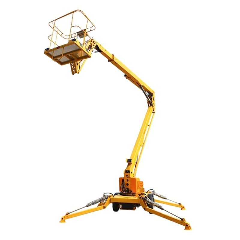 Qiyun  Factory Supplier Hydraulic Towable Trailer Boom Man Lift Cherry Picker Spider Platform for Sale ISO9001/CE 10-20m