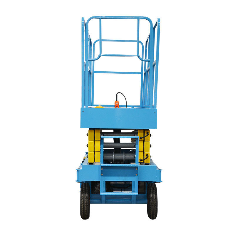 Qiyun kinglift 2000kg 12m Mobile scissor lift hydraulic electric scissor lift platform with solid tire