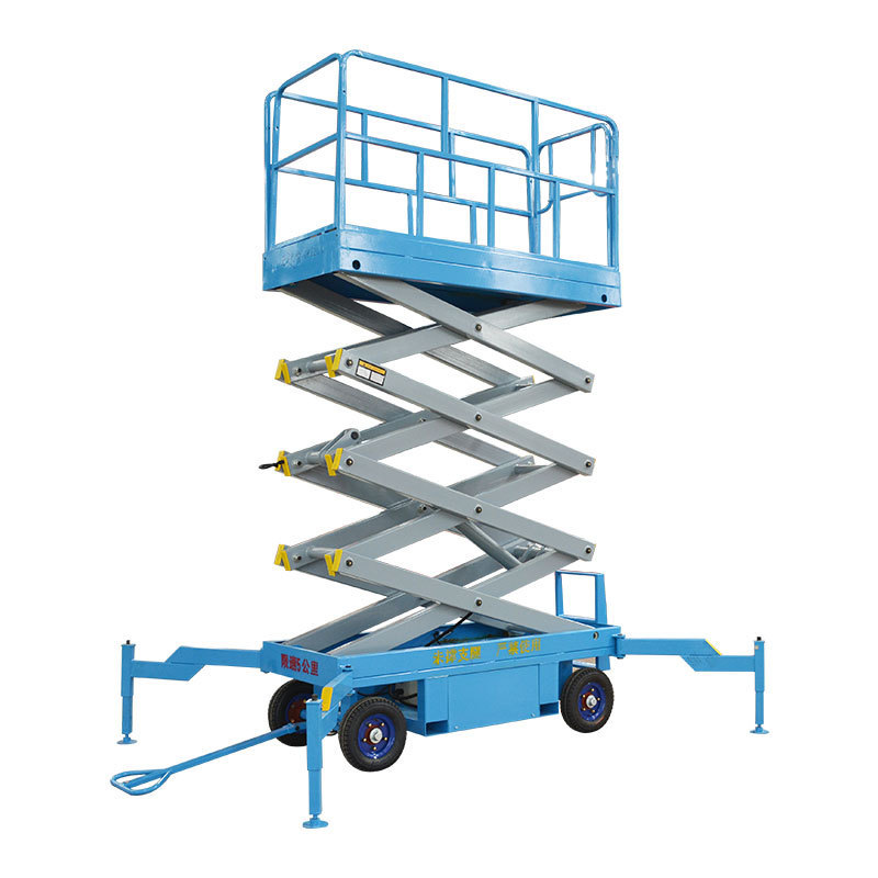 Qiyun kinglift furniture warehouse weight mobile hydraulic scissor lifting equipment with four outriggers