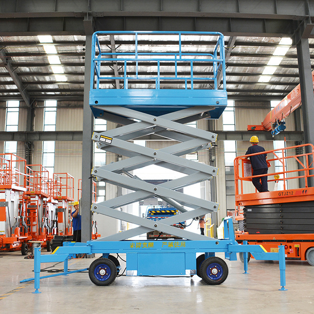 Qiyun kinglift furniture warehouse weight mobile hydraulic scissor lifting equipment with four outriggers