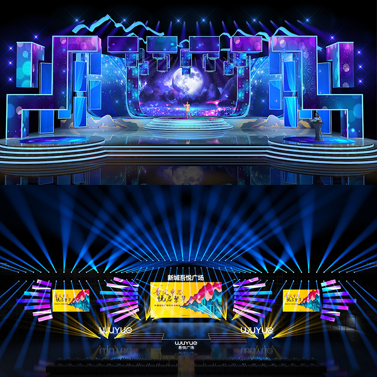 led display screen podium de concert complet customized portable stage equipment event concert outdoor concert stage