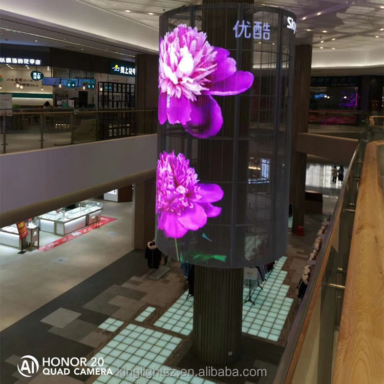 Windows Advertising Display Flexible Led Transparent Film Screen Outdoor Led Display Film For Glass