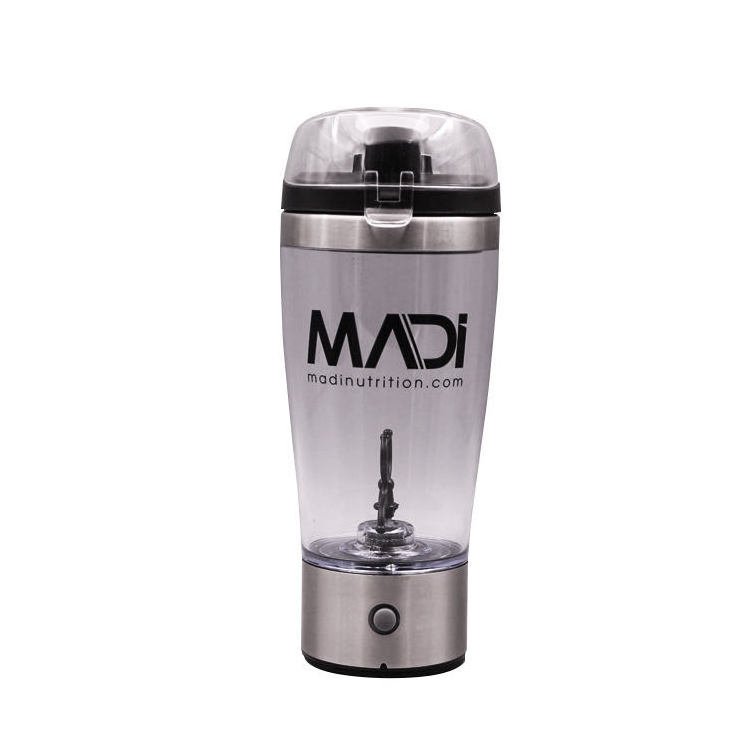 Hot Sell 450ml electric mixer water bottle  With Battery Abs Protein Shaker Cups Electric Mixer Metal Protein Shaker