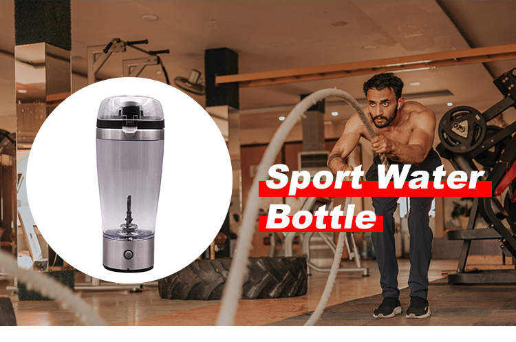 Hot Sell 450ml electric mixer water bottle  With Battery Abs Protein Shaker Cups Electric Mixer Metal Protein Shaker