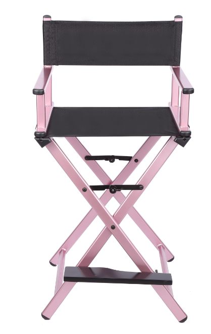 New design Aluminum professional Makeup Chair Director Chair Foldable Cosmetic Chair with headrest