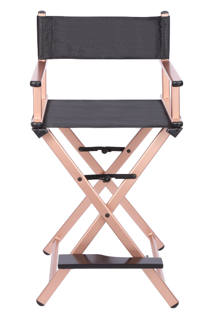 New design Aluminum professional Makeup Chair Director Chair Foldable Cosmetic Chair with headrest