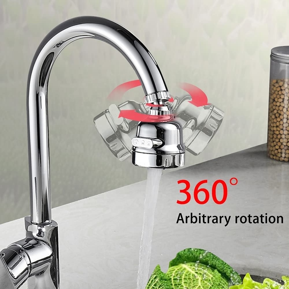 Kinglions 360 Swivel Faucet Tap Aerator- Adjustable 3 Mode Water Saving Faucet Nozzle Filter Faucet Tap for Bathroom Kitchen