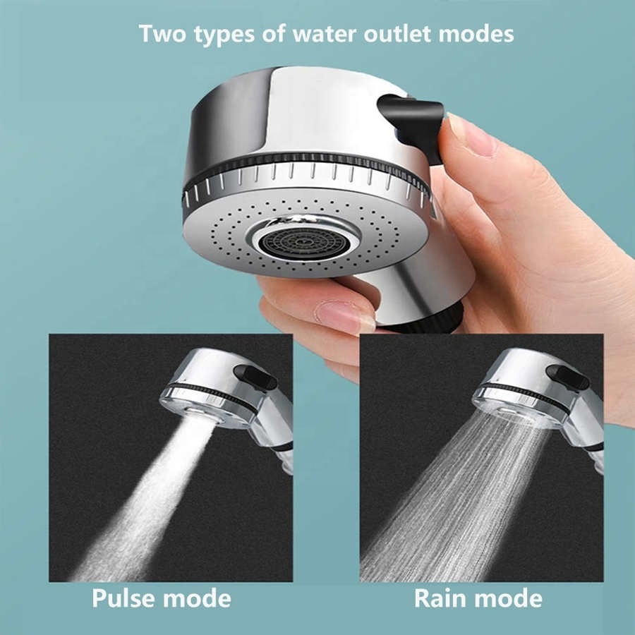 Kinglions Pressurized Shower Head Nozzle Hand Shower Sprayer Hair Washing Kit or Faucet Converter Adapter Set Shower SPA Faucet