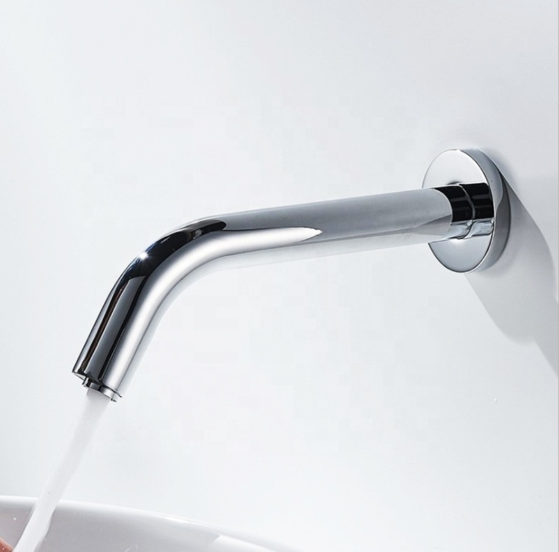 Wall Mounted Automatic Brass Basin Faucet Mixer Tap Non-contract Sensor Faucet