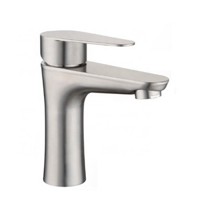 Kinglions Brushed Nickel Water Mixer Stainless Steel Bathroom Basin Faucet