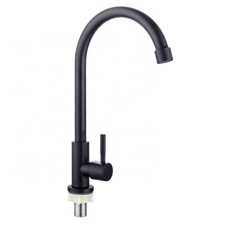 Nanan Factory Sink Faucet Cold Water Tap 304 Stainless Steel black Kitchen Faucets